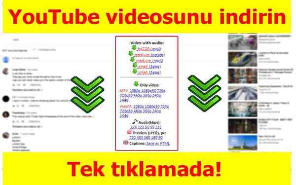 Youtube'dan video, fotoğraf ve altyazıları indirin